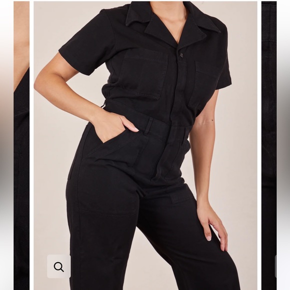 NWT Big Bud Press Short Sleeve Jumpsuit- Basic Black - Picture 3 of 4
